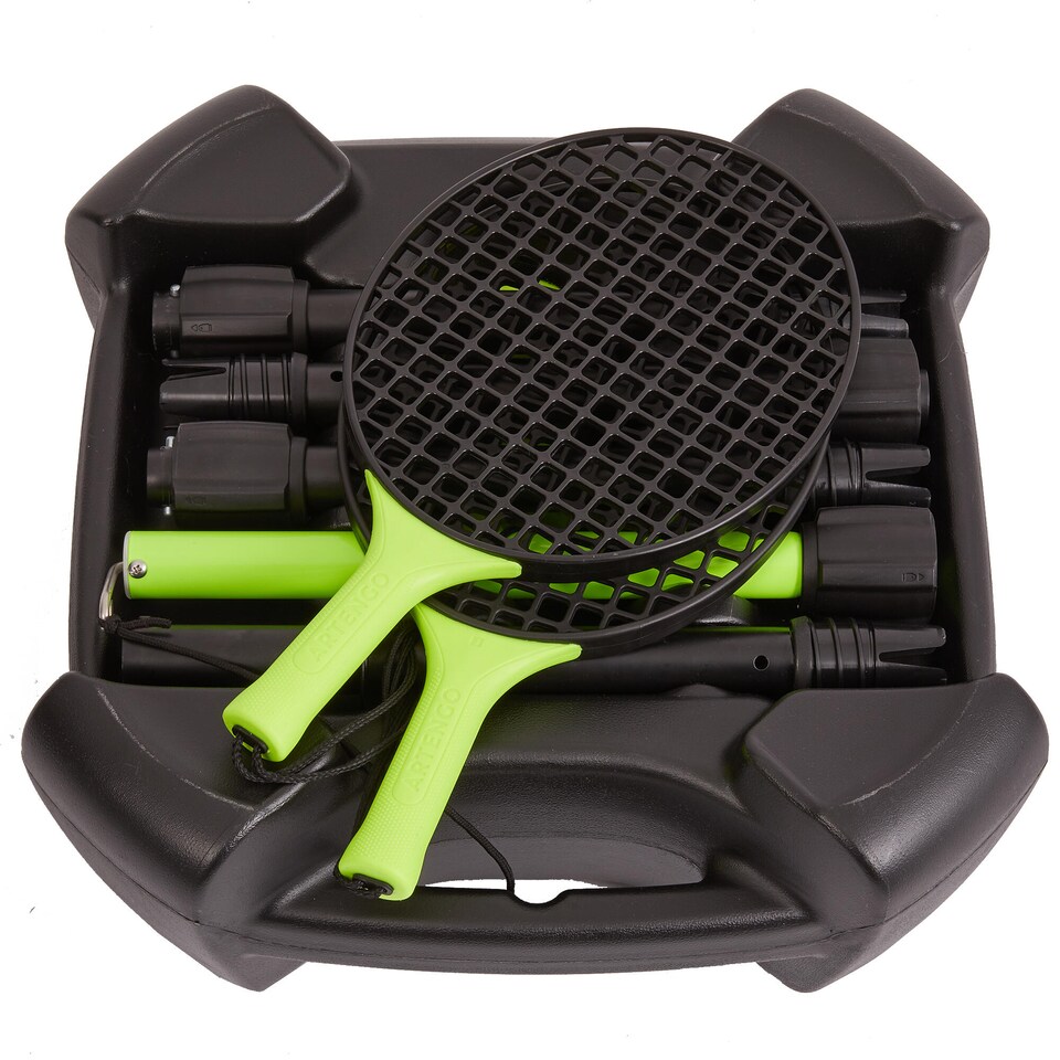 image 1 of Decathlon Speedball Set Turnball Strong (1 post, 2 rackets, and 1 ball) - Black/Yellow