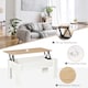 image 6 of HOMCOM Lift Top Coffee Table with Hidden Storage Compartment, Lift Tabletop Pop-Up Center Table for Living Room | White