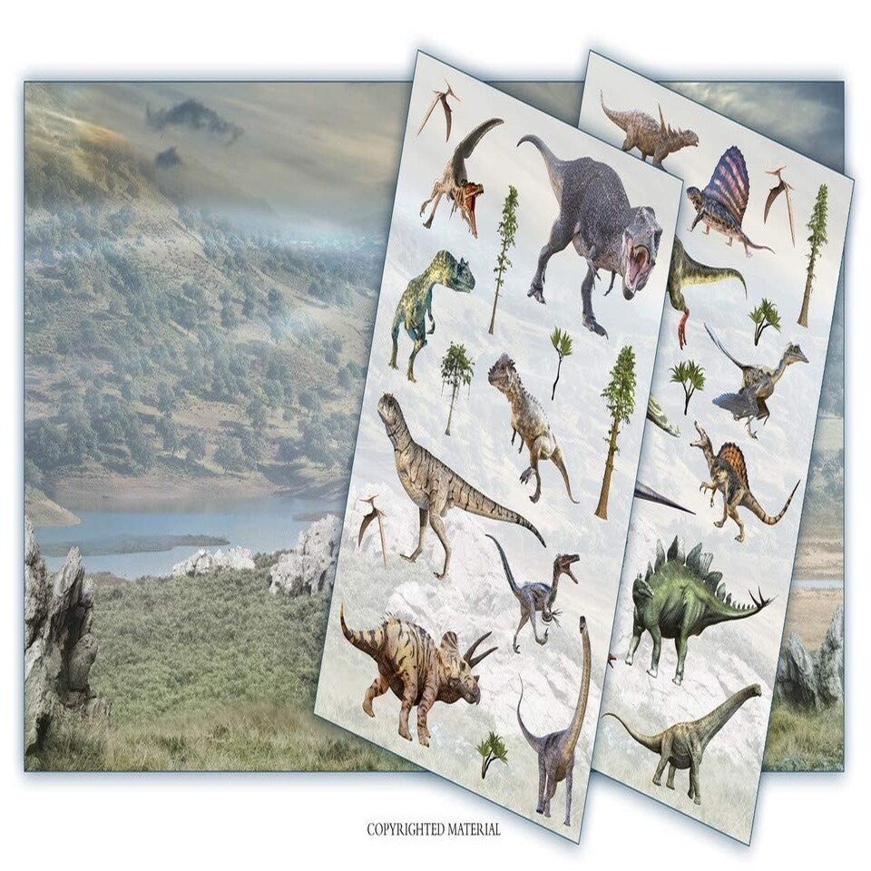 image 1 of Activity Pack Dinosaurs - CARDS - 18D Kids Activity & Sticker - Fine Feather (GBS / Bounce) - 9781908489562