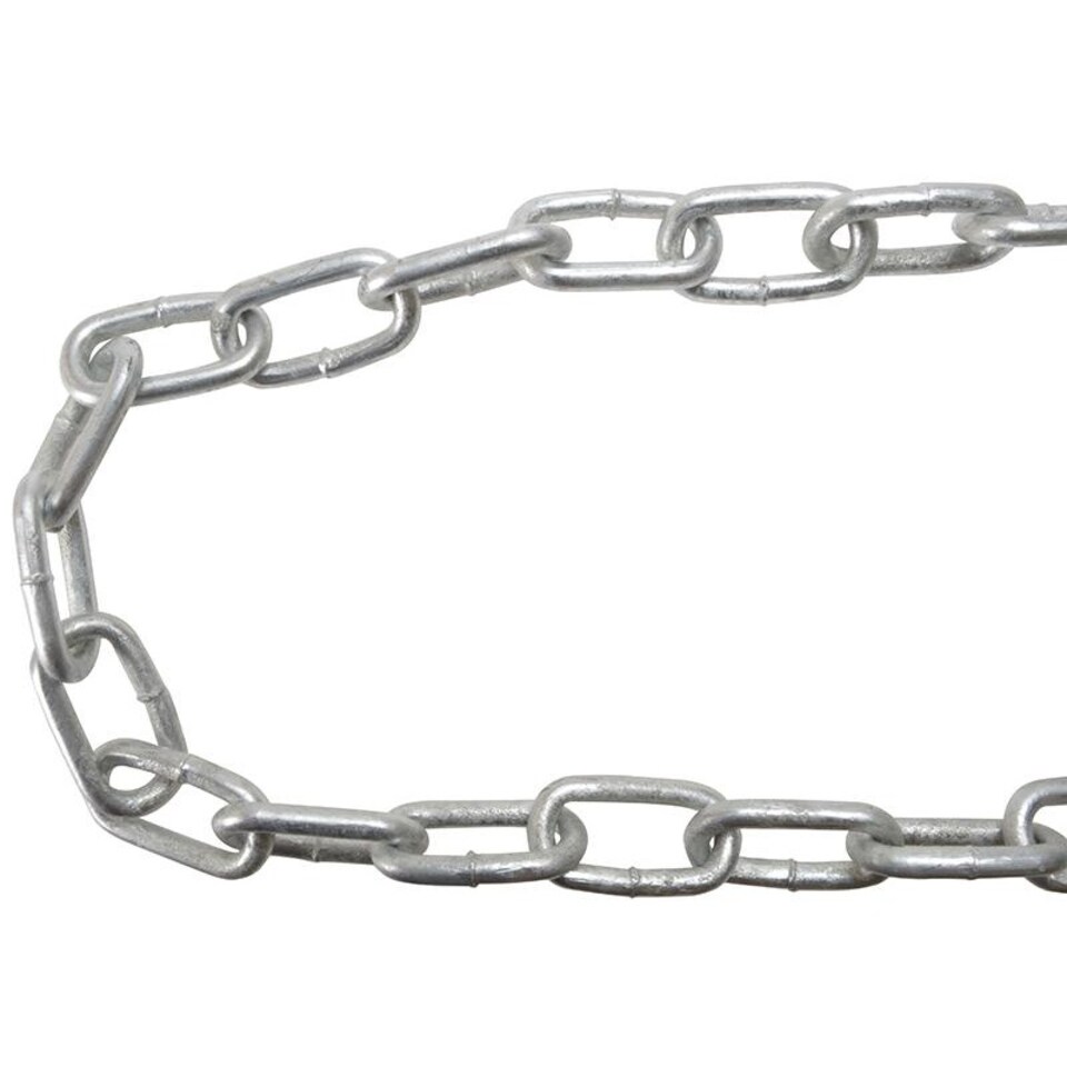 Faithfull Galvanised Chain | Grey | Galvanised | 6 x 15m Reel - Max Load 250kg | 1