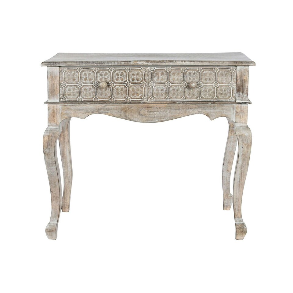 image 1 of Hall Table with 2 Drawers DKD Home Decor White Brown 91 x 42 x 81 cm N/A