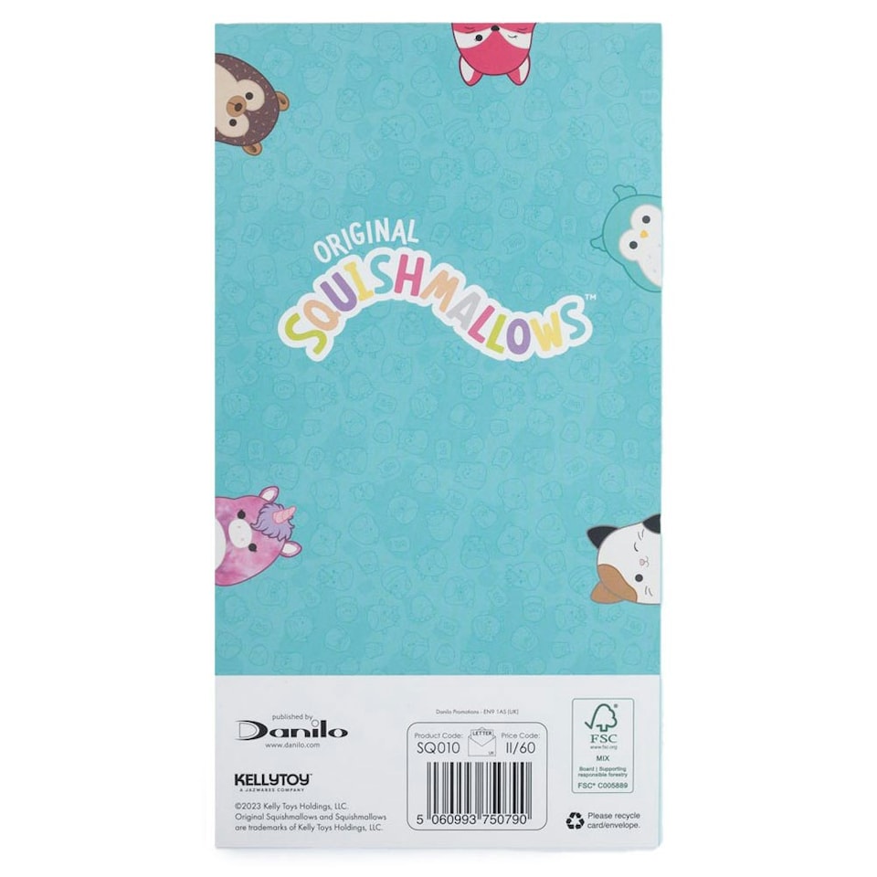 image 1 of Squishmallows Birthday Card - Green/Pink - One Size