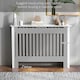 image 6 of HOMCOM Radiator Cover Painted Slatted MDF Cabinet Lined Grill 112x19x81cm