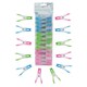 image 5 of JVL Plastic Peg Basket, Grey with 24 Prism Soft Touch Flower Design Plastic Pegs, Multi