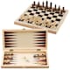 image 4 of The Magic Toy Shop 3-in-1 Chess Draughts Backgammon Compendium Wooden Board Game Set