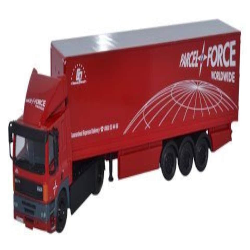 Oxford Diecast Leyland DAF FT85CF 2 Axle 40ft Box Trailer Parcelforce