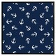 image 1 of Anchors on navy background (Picture Frame) Black | XL