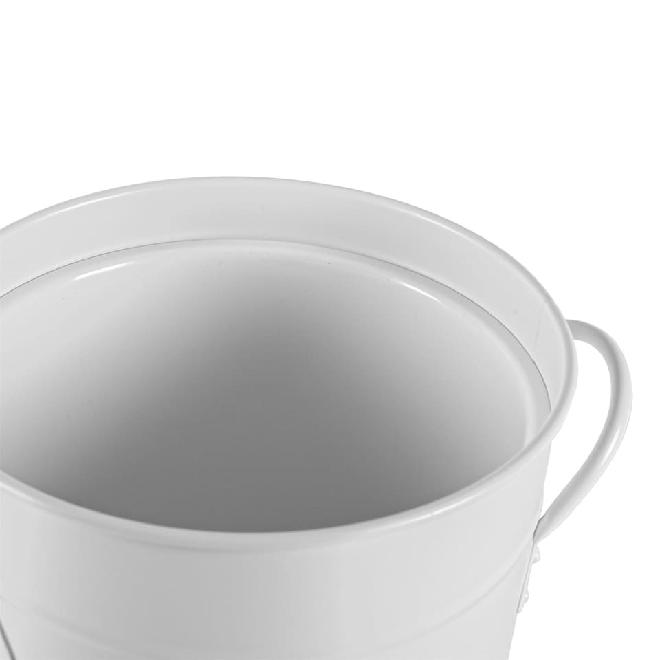 image 1 of Harbour Housewares Vintage Metal Kitchen Compost Bin - White | White | Matte White | One Size