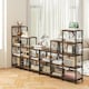 image 10 of COSTWAY Wooden 9 Cube Bookcase 5 Tier Bookshelf Anti-toppling Brown