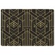 image 1 of golden lined shape (Rug) Black | XL: 160x230cm