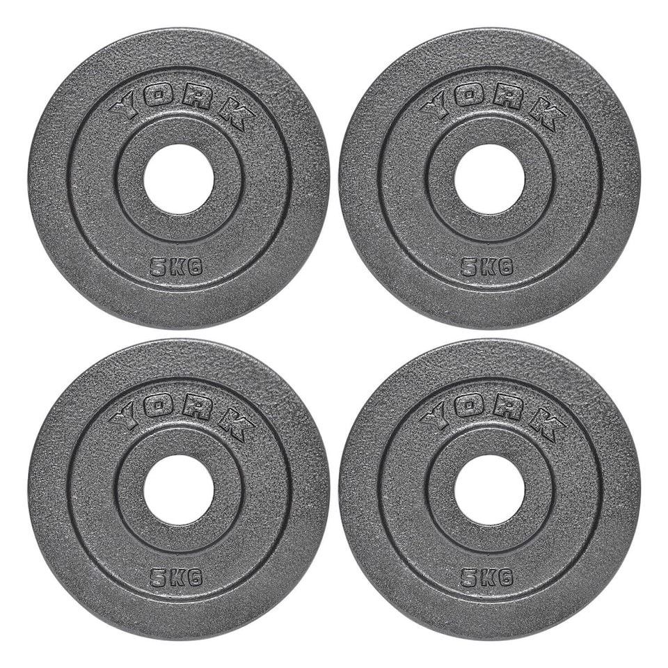 York Olympic Hammertone Cast Iron Weight Plates 4 x 5kg