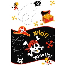 Unique Party Plastic Pirate Tablecloth - Multicoloured - One Size