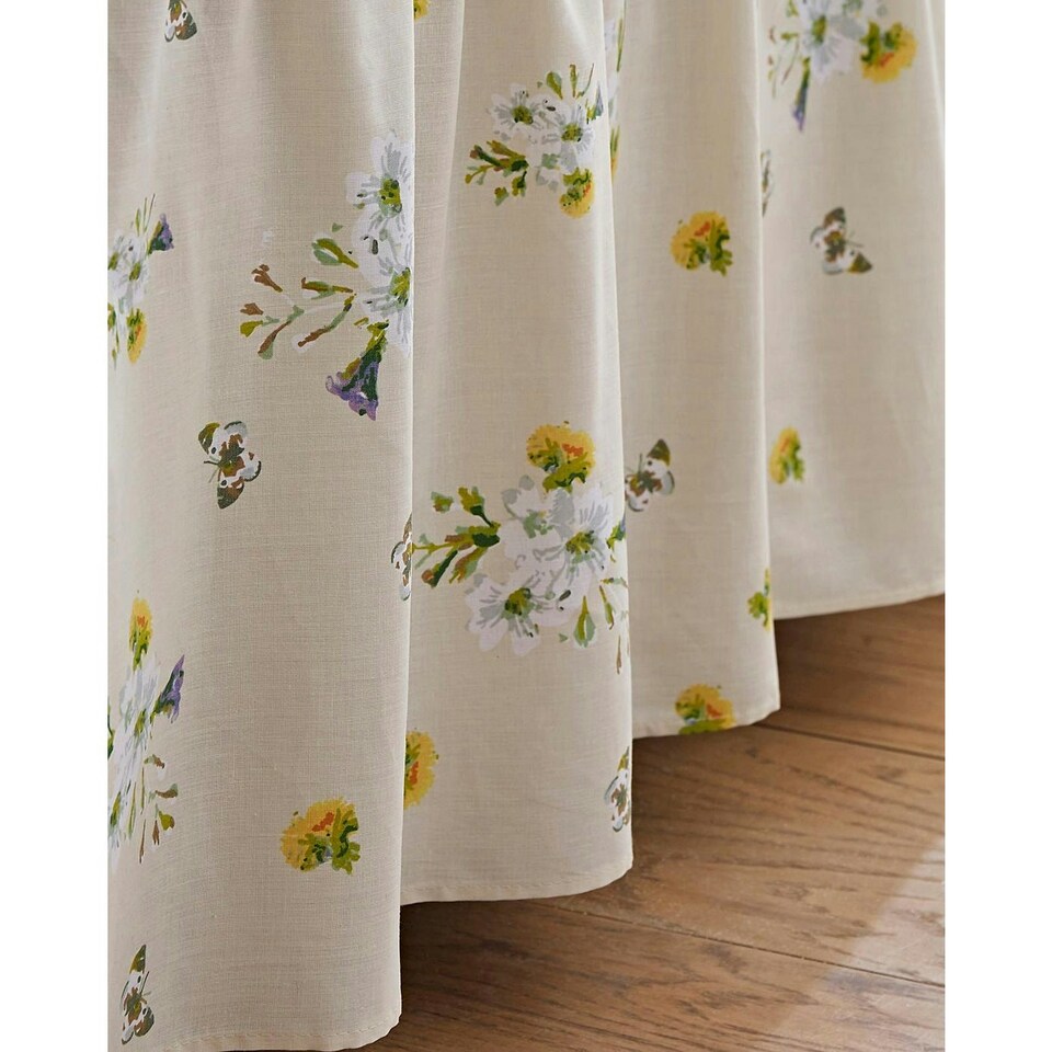 image 1 of Belledorm Bluebell Meadow Fitted Valance - Ivory - Single