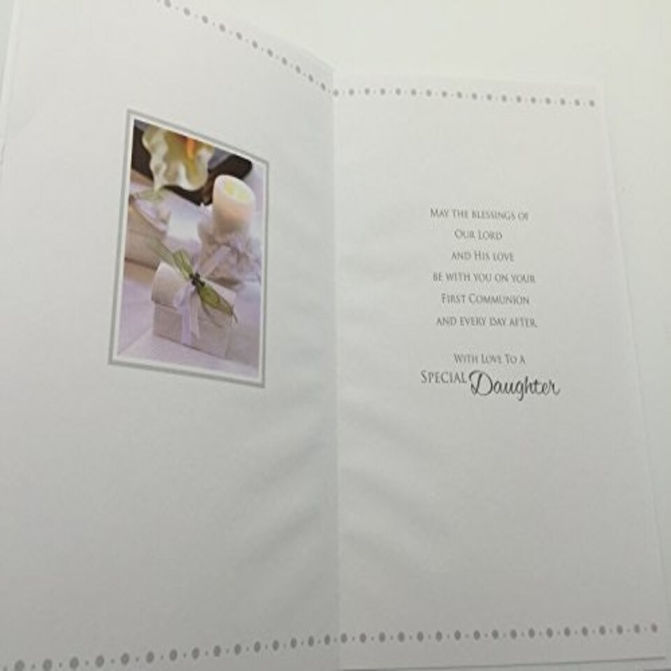 image 1 of FOR YOU DAUGHTER ON YOUR FIRST CARD. DAUGHTER FIRST HOLY COMMUNOIN CARD
