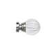image 2 of 35mm Fixed Length Metal Curtain Pole Set Satin Silver Segmented Ball Finial 140cm | Silver | Silver