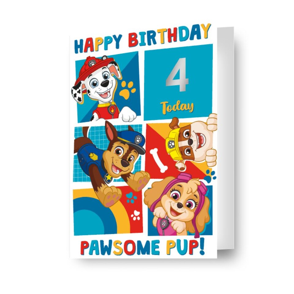 image 1 of Paw Patrol Age Sticker Birthday Card