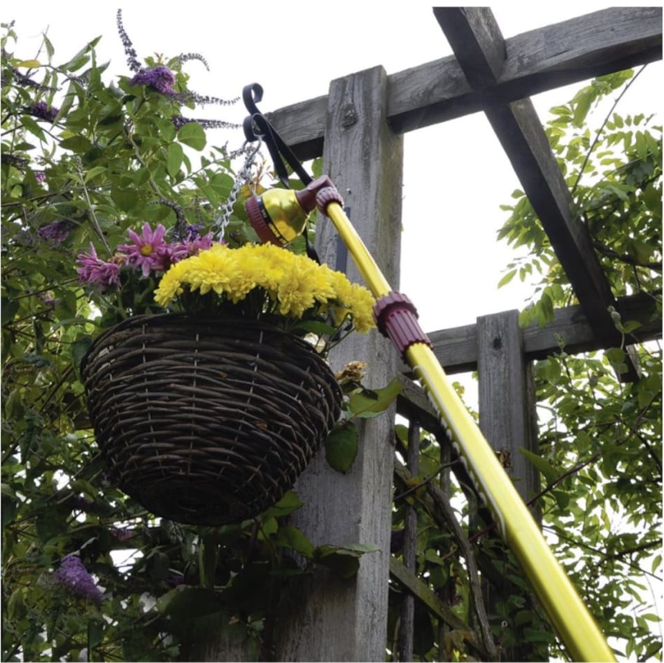 image 1 of Garden Telescopic 9 Dial Water Spray Lance Hose Pipe Connector Gun Long Reach UK