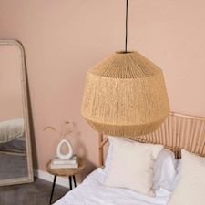 ValueLights Large Natural Modern Woven Rustic Ceiling Pendant Light Shade Lampshade Brown