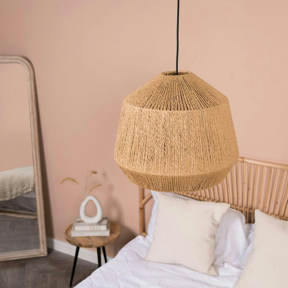 image 1 of ValueLights Large Natural Modern Woven Rustic Ceiling Pendant Light Shade Lampshade Brown