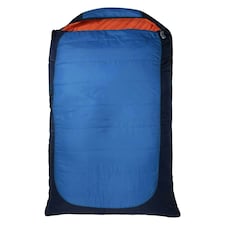 Mountain Warehouse Microlite 950 Square Sleeping Bag Compact Camping Sleep Bag Left Handed Zip - Long Length (215cm) Blue