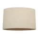 image 1 of Contemporary and Sleek Taupe Stitched Effect Linen Fabric Oval Lamp Shade | Cream