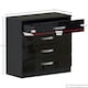 image 3 of Vida Designs Hulio 4 Drawer Chest of Drawers High Gloss Bedroom Storage, Black