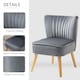 image 5 of HOMCOM Velvet Accent Chair Occasional Tub Chair for Living Room, Grey