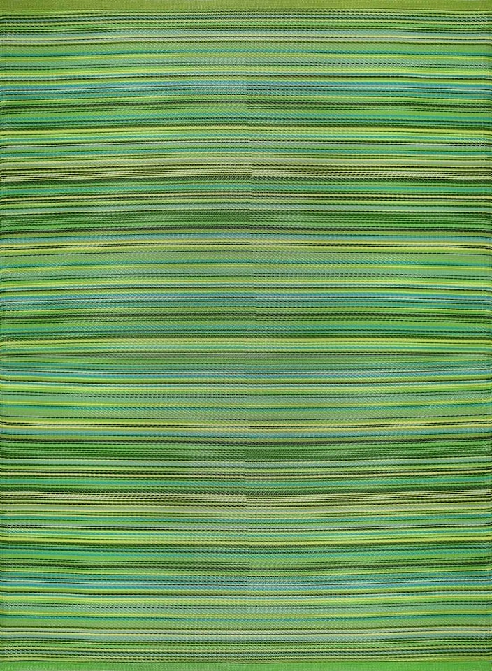 image 1 of The Rugs Rainbow Collection Reversible Weatherproof Outdoor Garden Patio Rug Striped | 1020