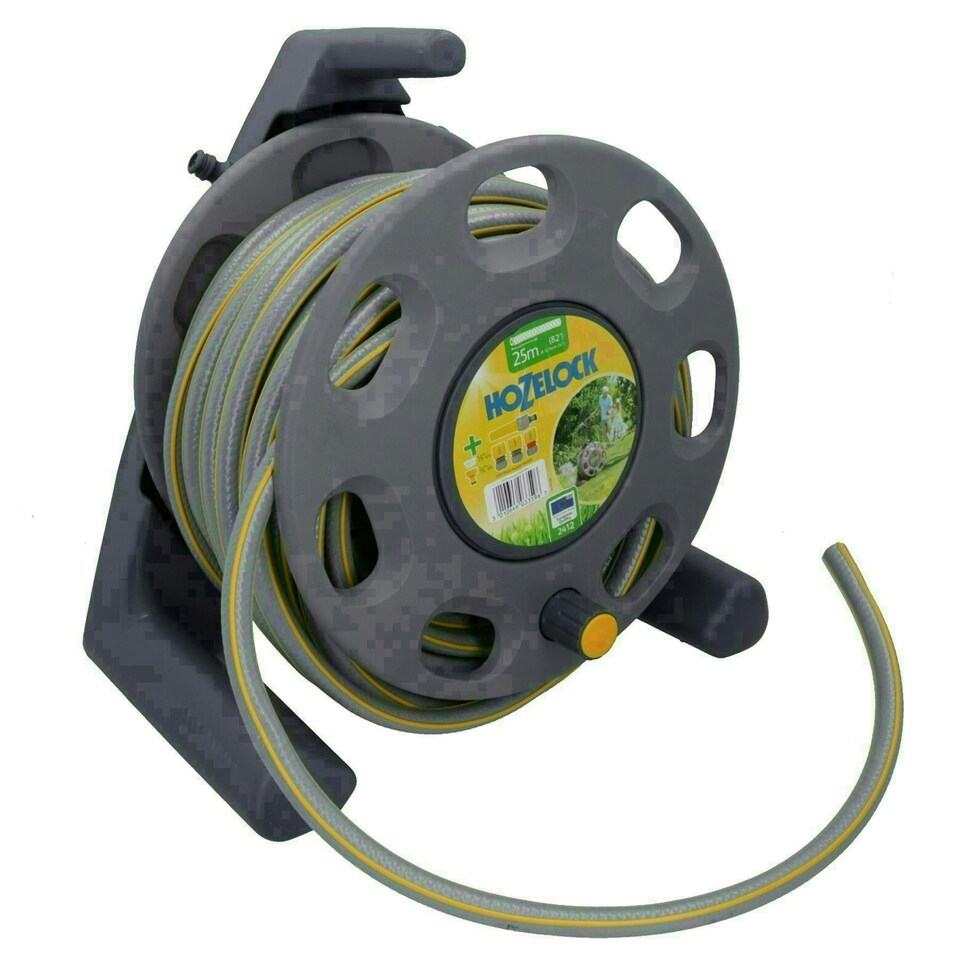 image 1 of Hozelock Compact Open Reel 15m Garden Hose Pipe Watering Cleaning Yard