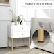 image 10 of HOMCOM Modern Bedside Table with 2 Drawers for Bedroom, White Black