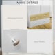 image 7 of HOMCOM 2 Door Wardrobe White Wardrobe with Drawers and Hanging Rod for Bedroom