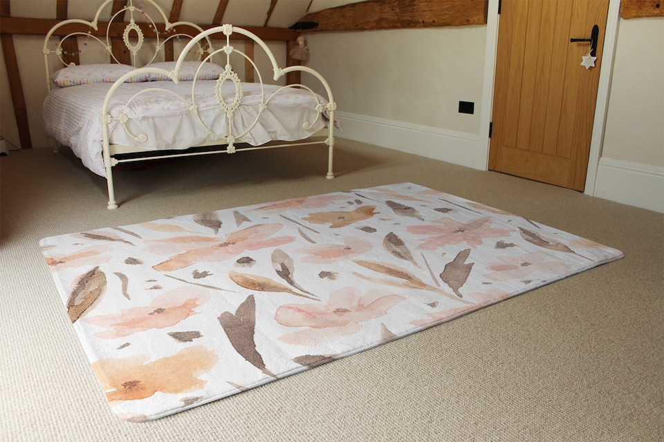 image 1 of Pink Watercolour Rug | Multi