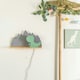 image 5 of ValueLights Kids Green and Grey Dinosaur Design Plug in Wall Light with Shelf and Pull Cord Switch - Including Bulb | Green