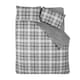 image 5 of Catherine Lansfield Cosy Sherpa Check Duvet Cover Set Grey | Grey | Super King