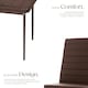 image 3 of Dining Chairs - high backrest, padded, synthetic leather  - Set of 6 Brown | Cappuccino