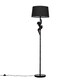image 4 of ValueLights George Monkey Black Floor Lamp Black Shade Black