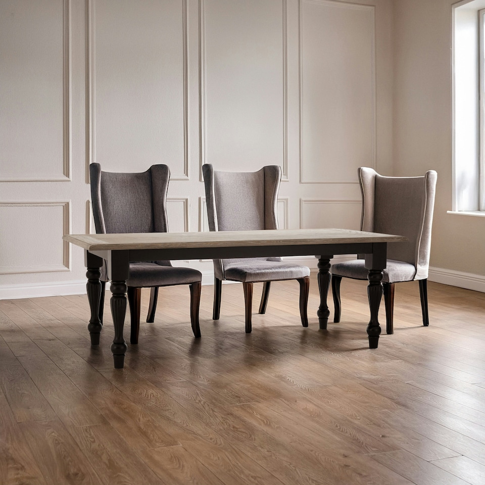 image 1 of Interiors By Premier Striking Dining Table, Visually Appealed Small Dining Table, Timeless Style Kitchen Table For Dinner Black