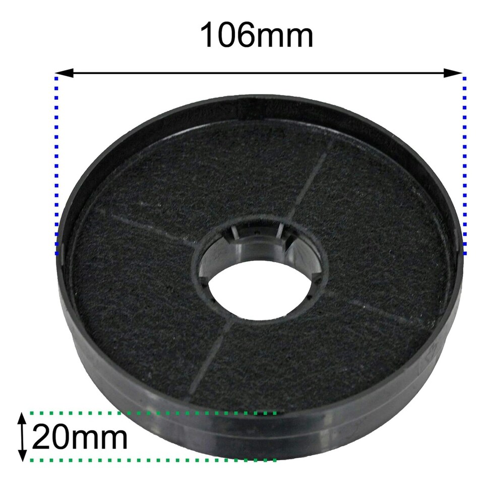 image 1 of SPARES2GO Cooker Hood Carbon Filter compatible with Lamona HJA2480 HJA2908 LAM2401 Extractor Vent Fan (Pack of 2)