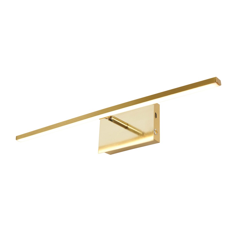 image 1 of BHS Dougie Rechargeable Picture Wall Light | Yellow | Brass | 1