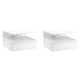 image 1 of HOMCOM Floating Bedside Table Set of 2, Wall Mount Nightstands with Storage Drawer and Open Shelf for Bedroom, White