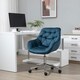 image 2 of Vinsetto Velvet Home Office Chair Desk Chair with Adjustable Height, Blue