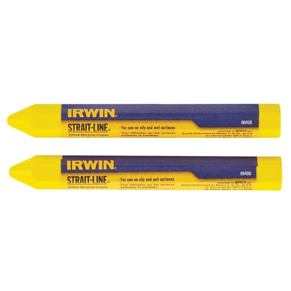 Irwin Strait-line Crayon - Multi Colour - (card 2) Yellow