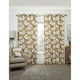 image 2 of Iona Printed Lined Eyelet Curtains 228cm x 228cm Ochre