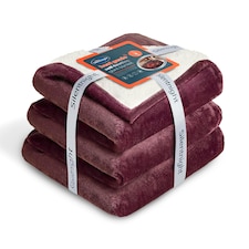 Silentnight Heat Genie Self Heating Giant Blanket Purple | Berry