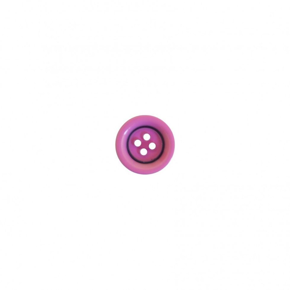 Crendon Cerise Pink 15mm Round Plastic Buttons for Dressmaking - each