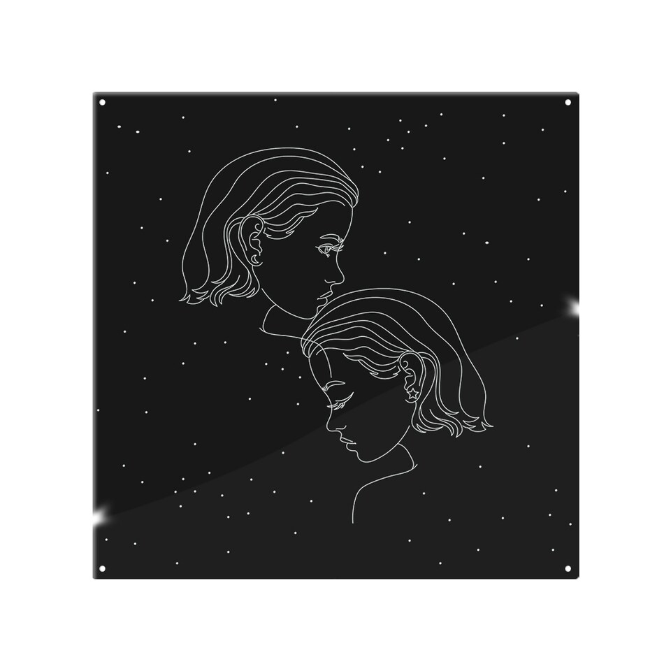 image 1 of Gemini Zodiac Sign Dining Splash Back | White
