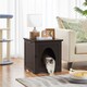 image 1 of Yaheetech Wooden Enclosed Litter Box N/A | Espresso | One Size