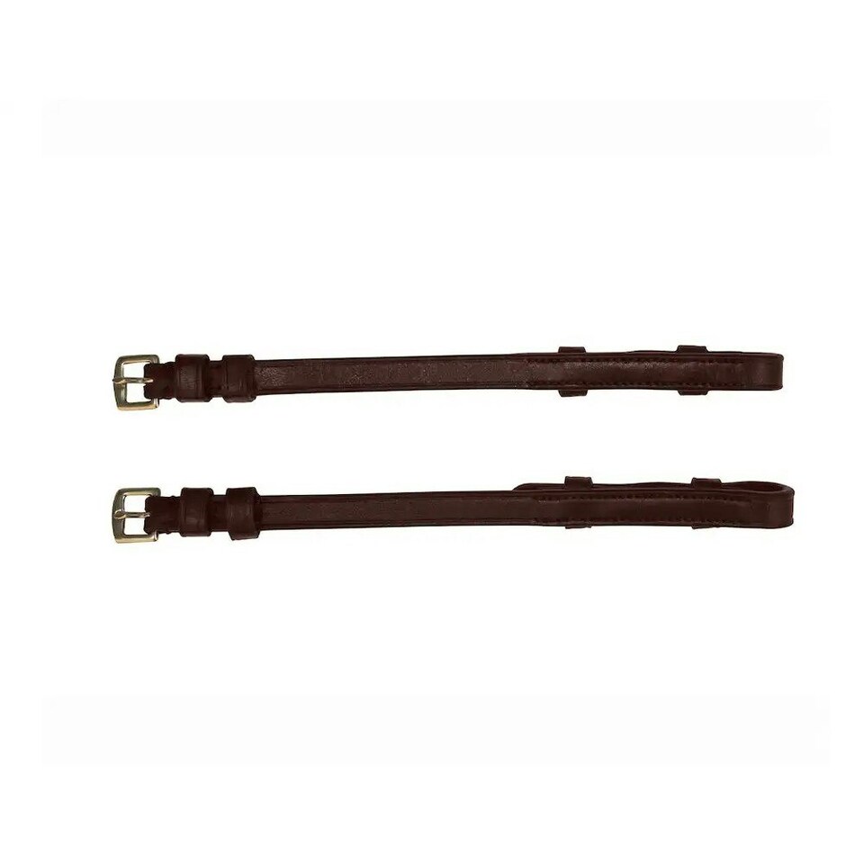 image 1 of Collegiate Comfitec European Leather Horse Cheekpiece - Brown - Full