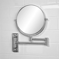 Showerdrape Lindos 3x Magnifying Chrome Extending Wall Mounted Shaving Mirror
