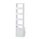 image 2 of Living and Home 5-Tier Slim Storage Shelving Unit with Lockable Drawer - White
